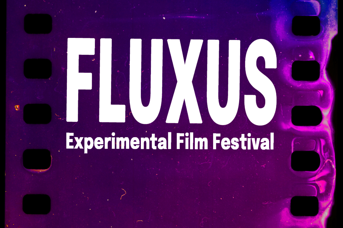 This image is the display poster for the Fluxus Experimental Film Festival.