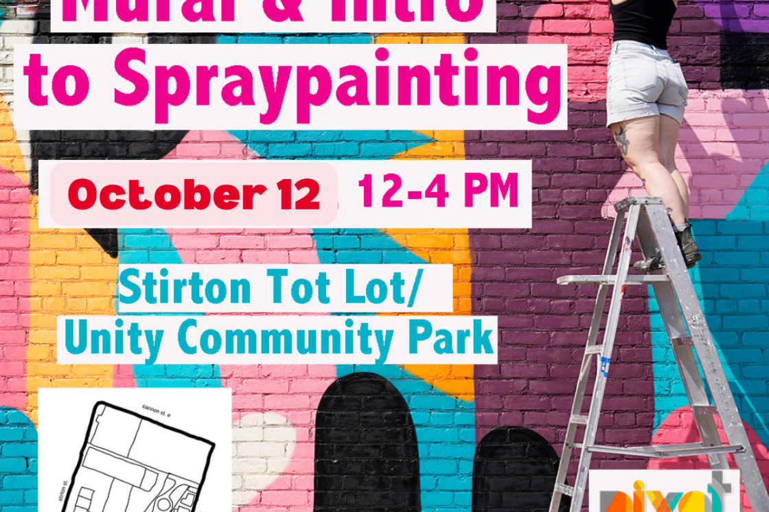 This image is the poster for the spraypaint workshop.