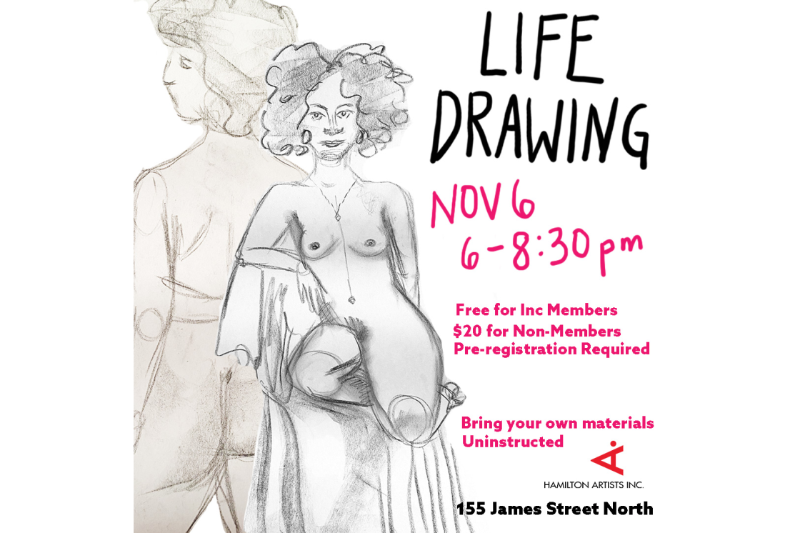 This image is the poster for our Life Drawing event.