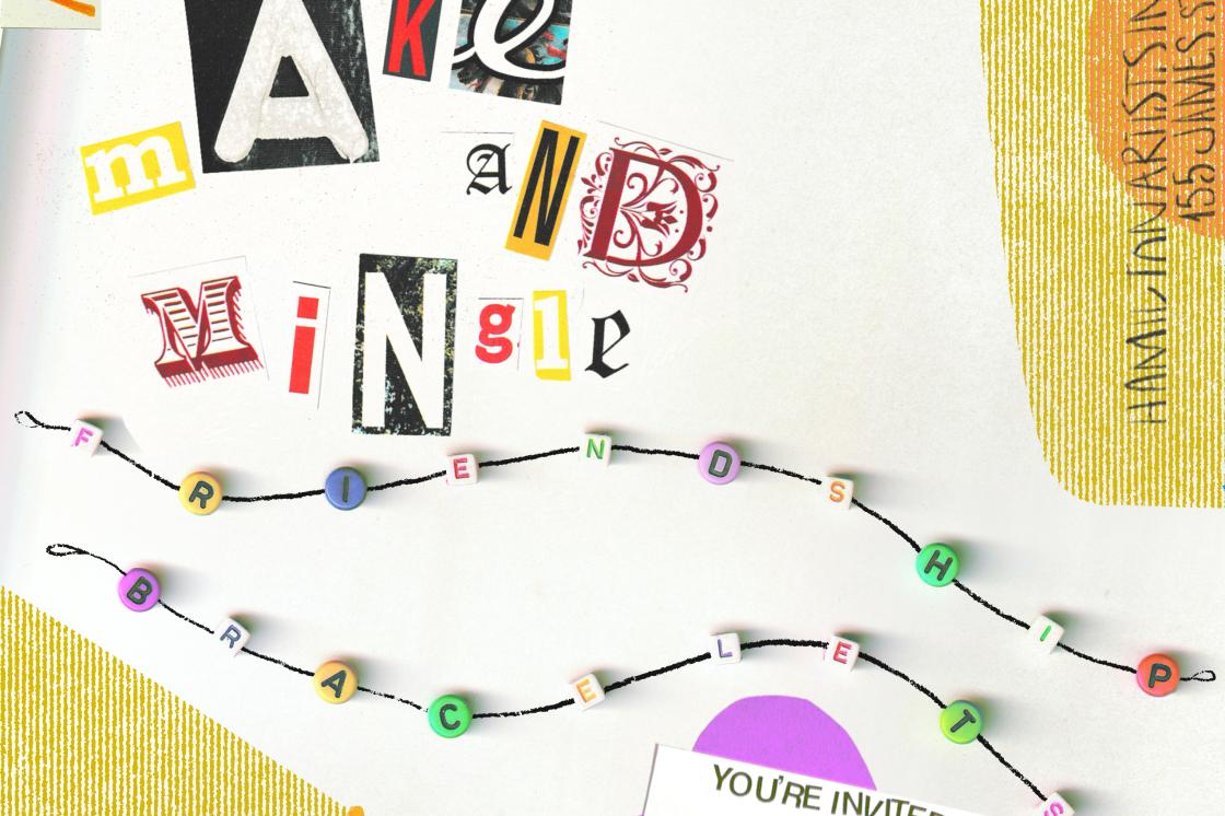 This is the graphic for our make & mingle - friendship bracelet event.