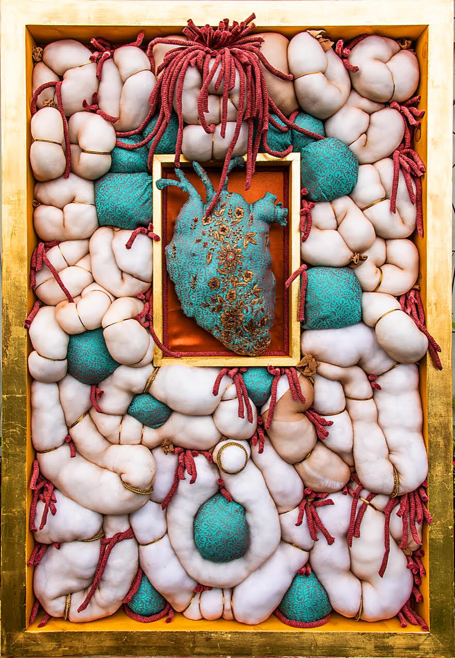 This image is artwork from Ravinder Ruprai's exhibition, "The Gold Boxes".