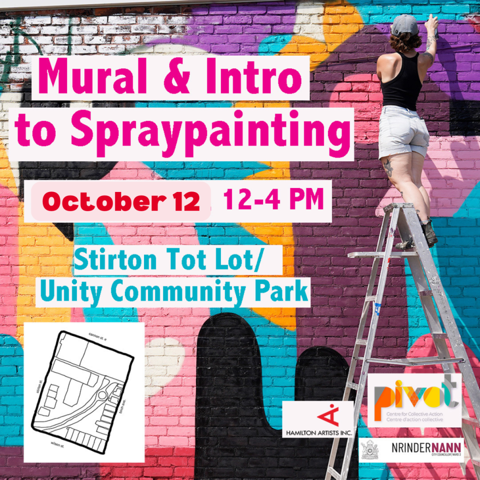 This image is the poster for the spraypaint workshop.