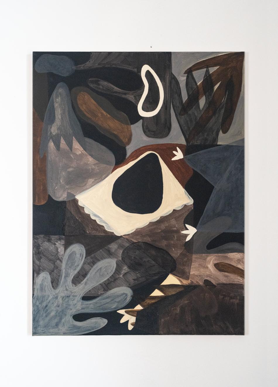 This is one of Soudi's pieces, "for when light impinges on darkness can we then feel the warmest shadows".
