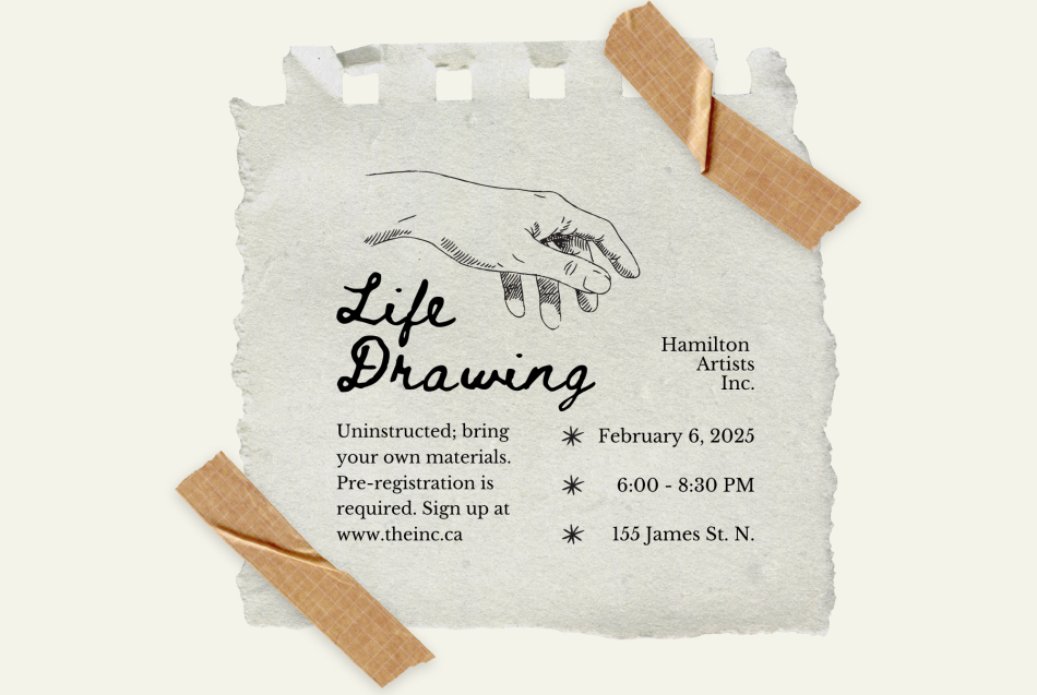 This image is the poster for our Life Drawing event.