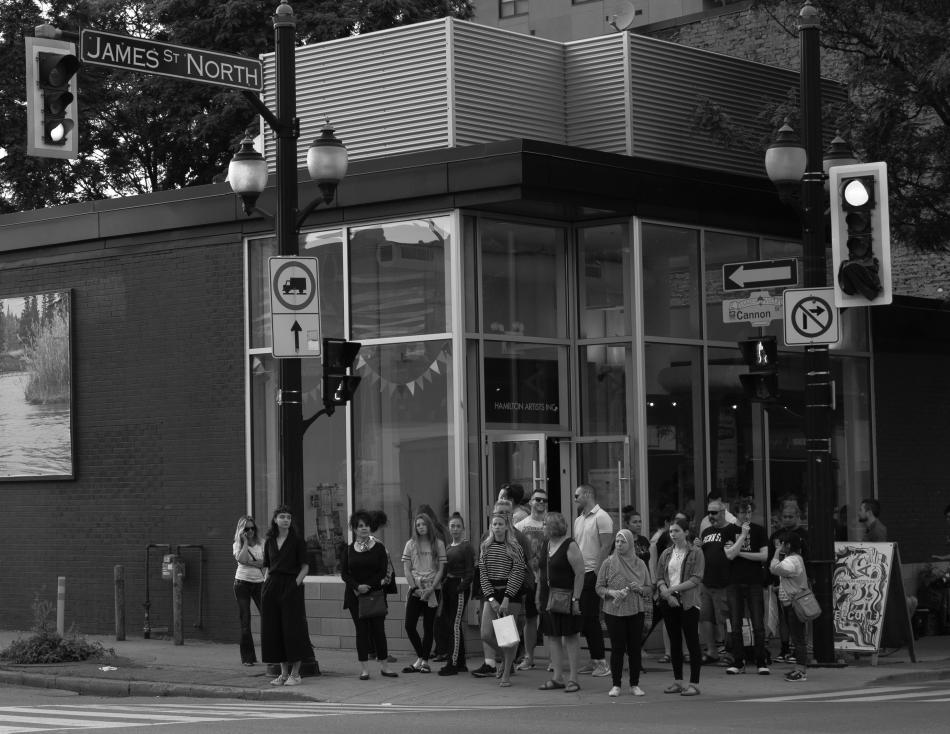 This is a photo taken from outside the Inc.