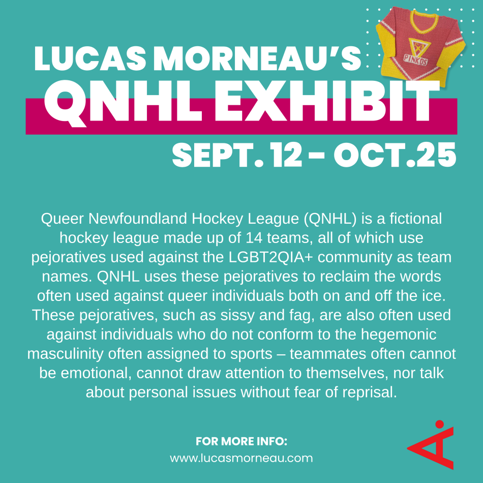 This image states some background on Lucas Morneau's QNHL Exhibit.